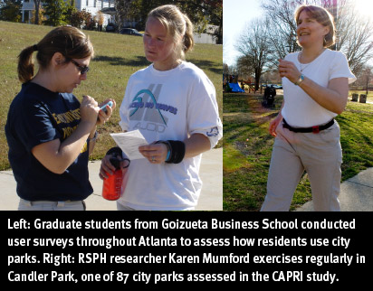 Graduate students from the Goizuetta Business School conducted user surveys and RSHP Karen Mumford exercises regularly in Candler Park