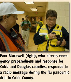 Pam Blackwell directs emergency preparedness and response for Cob and Douglas counties.